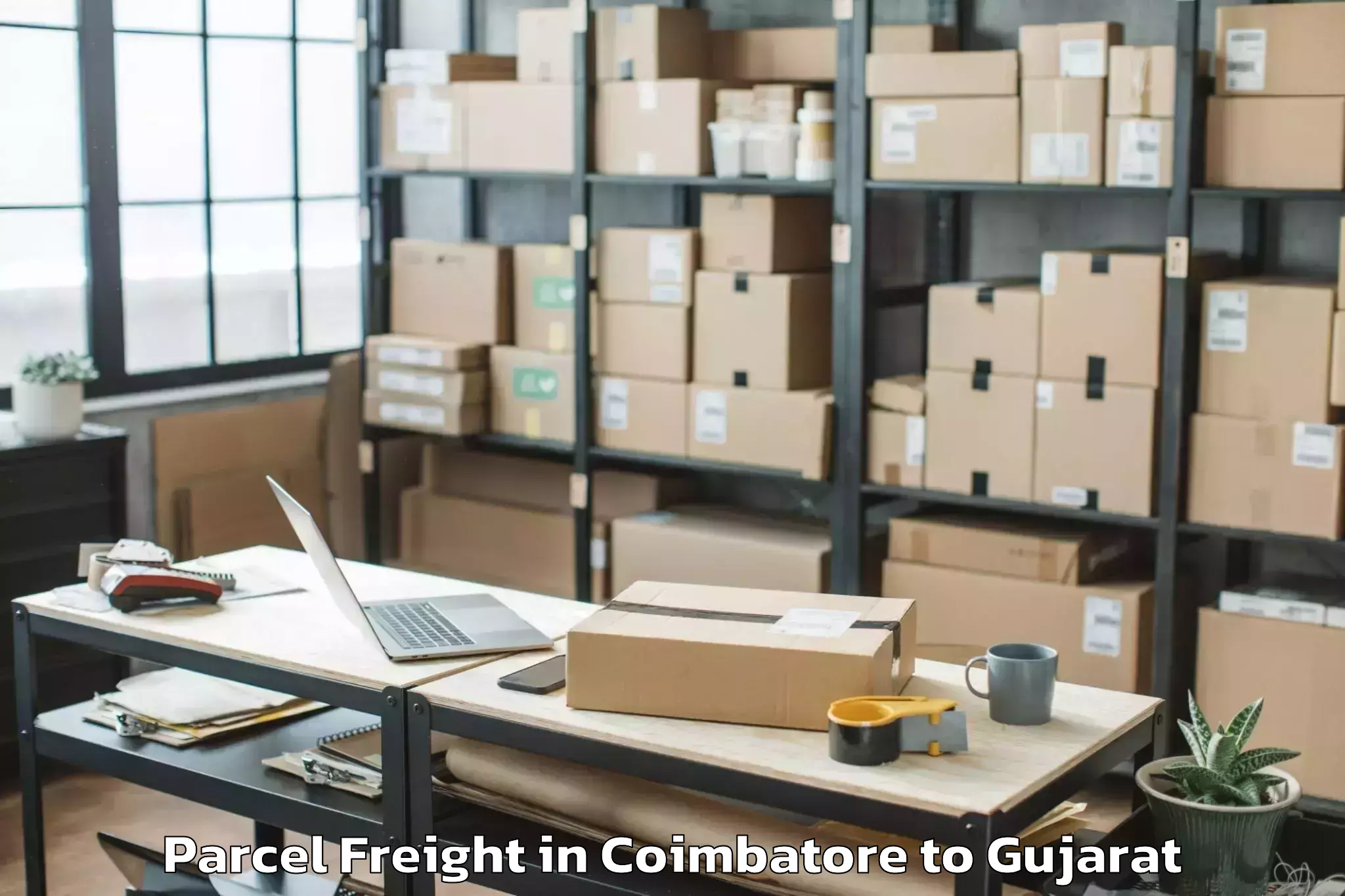 Book Coimbatore to Rajkot Airport Raj Parcel Freight Online